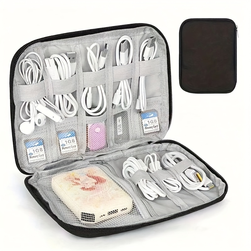 Office Tech Gear - 1PC Travel Cable Organizer Case Multi-Pocket