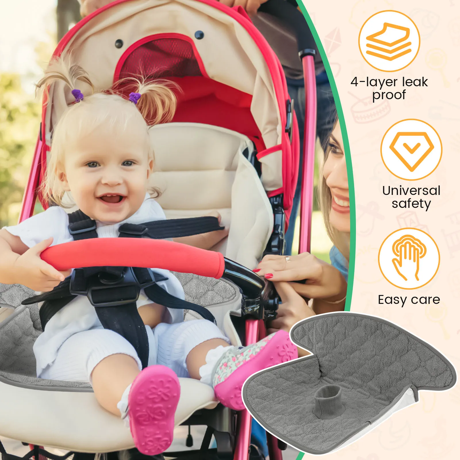 2 Pcs Baby Piddle Pad Polyeste - огляд і ціна Surge Protector Rack